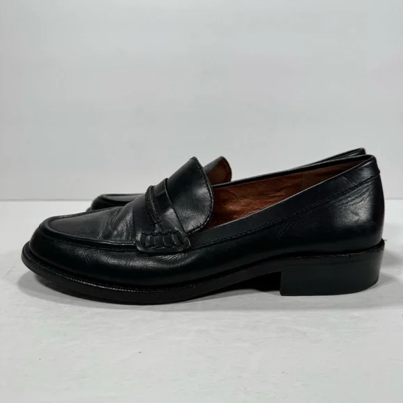 Madewell The Elinor Loafer In Black Leather Women Size 7 - Picture 6 of 11
